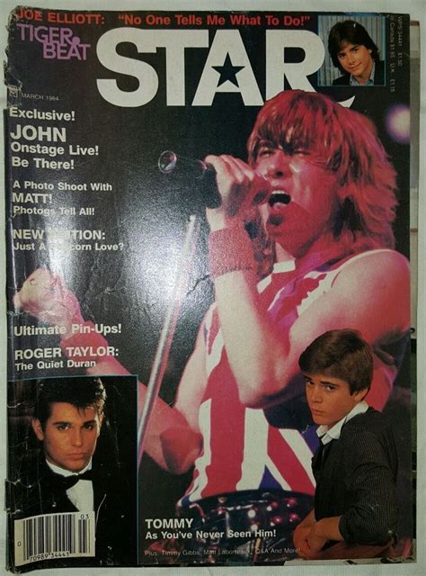 Vintage Tiger Beat Star Magazine March 1984 Tiger Beat Star Magazine John Stamos