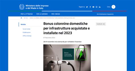 Bonus Colonnine Domestiche Domanda Dal 9 Novembre Per Le Spese