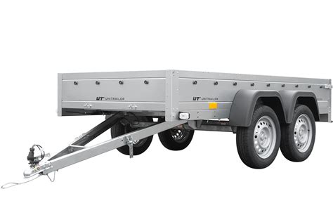 Remorque Double Essieux Unitrailer Kipp Avec Roue Jockey Arceau