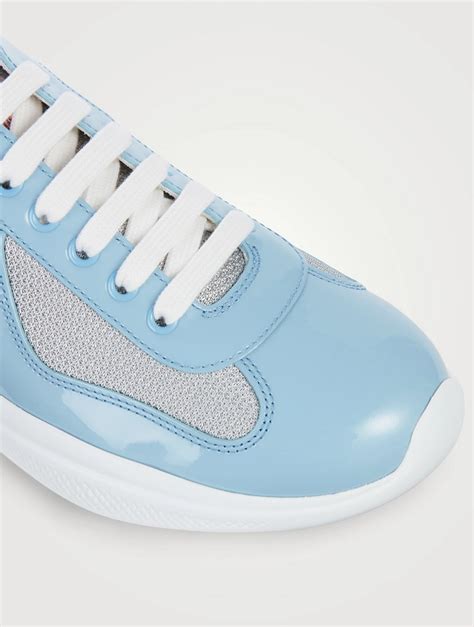 PRADA America S Cup Patent Leather And Mesh Sneakers Holt Renfrew