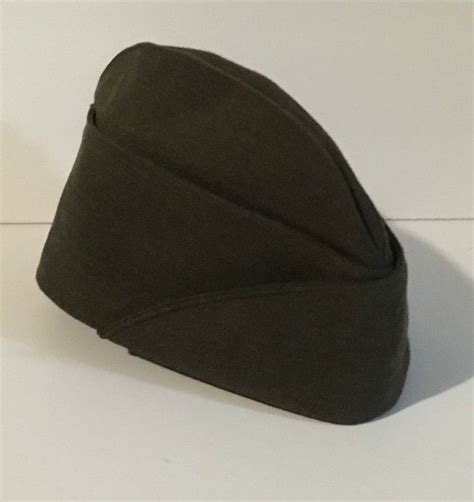 Us Military Garrison Usmc Mens Hat Cap Olive Green Polywool Sz 6 78