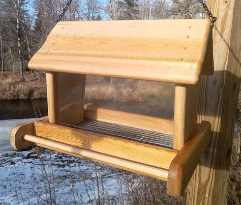 Large Hanging Bird Feeder Cedar Wood TBNUP 1SFH - Etsy