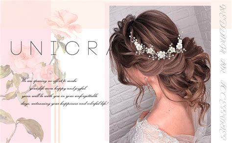 Unicra Fascia Per Capelli Da Sposa Con Fiore Di Vite Accessorio Per