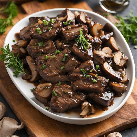 Easy Balsamic Glazed Steak Tips And Mushrooms Recipe Cheff Recipes