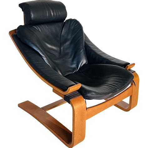 Fauteuil Vintage Kroken En Cuir Par Ake Fribyter Pour Nelo Roche Bobois