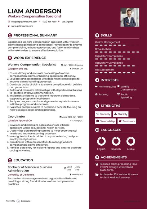 10+ Workers Compensation Specialist Resume Samples & Templates for 2025