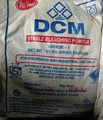 Industrial Grade Dcm Shriram Bleaching Powder Packaging Size Kg At