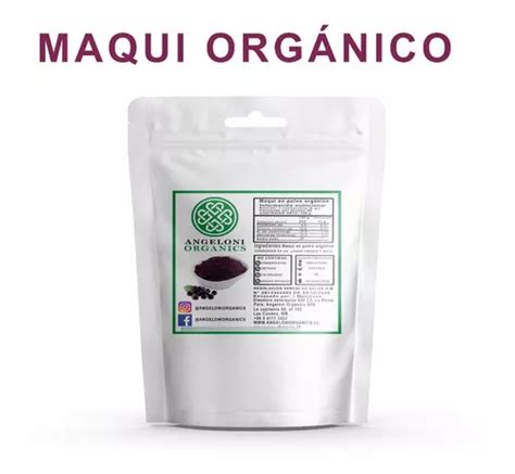 Maqui Orgánico En Polvo 150gr Origen Chile Angeloni Organics Cuotas