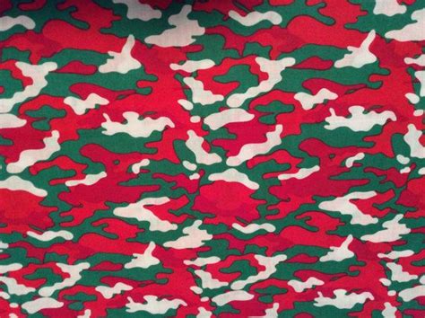 Christmas Camouflage Camo Red Green Fabric Sold by the yard | Etsy ...