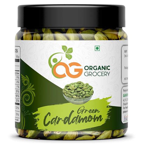 Organic Grocery Green Cardamom Big Size Elaichi 100 Gms Whole Green