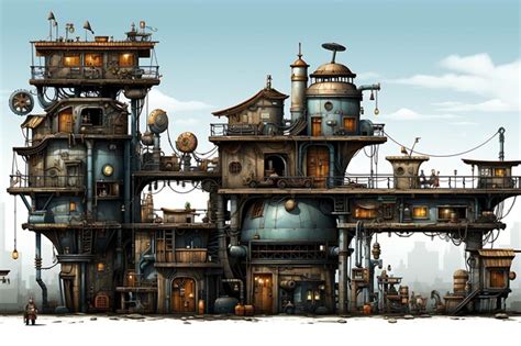 Premium AI Image | Steampunk City Explore the AweInspiring Architecture ...