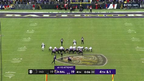 Baltimore Ravens Kicker Justin Tuckers Attempt For Game Winning 61