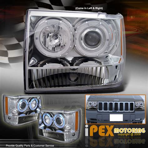 93 96 Jeep Grand Cherokee ZJ Halo Projector LED Headlight Signal Light