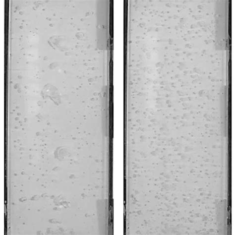 Velocities of bubbles of slug flow over a period of 0.3 seconds. a ...