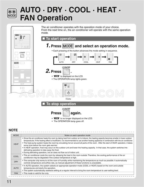 Daikin 1311323 Operation Manual