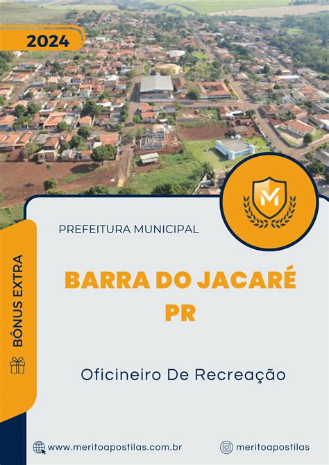 Apostila Oficineiro De Recreação Prefeitura de Barra do Jacaré PR 2024