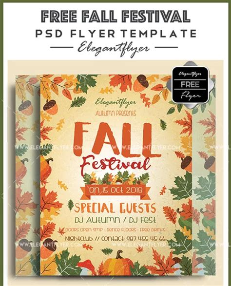 30 Premium And Free Fall Festival And Party Flyer Designs In Psd 2018 Free Psd Templates