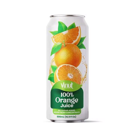 Vinut 100 Juice Orange 16oz 24pk Nimbus Imports