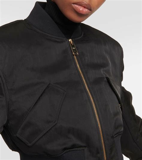 Khaite Reggie Oversized Satin Bomber Jacket Khaite