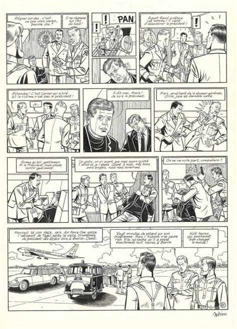 Planche originale n61 Huit heures à Berlin Blake et Mortimer