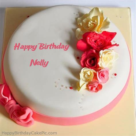 Roses Happy Birthday Cake For Nelly