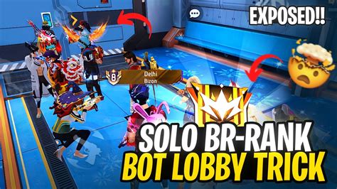 How To Get Bot Lobby In Solo Ranked Match 🤔 Free Fire Br Rank Bot