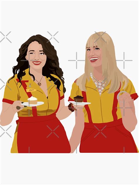 2 Broke Girls Sticker For Sale By Oliviam1912 Redbubble