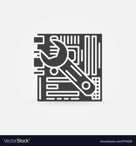 Computer repair logo Royalty Free Vector Image