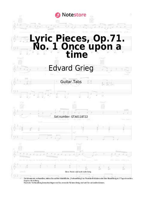 Edvard Grieg Lyric Pieces Op No Once Upon A Time Akkorde