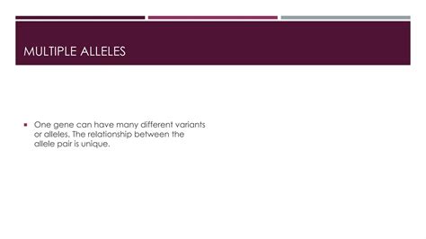 Lesson Complex Patterns Of Inheritance Ppt