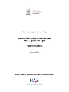 Prévention des chutes accidentelles chez la personne âgée pr 233