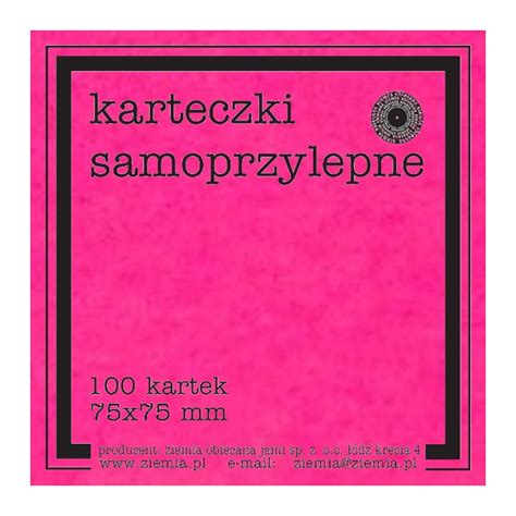 Karteczki Samoprzylepne R Fluo X Mm Ziemia Obiecana Jami