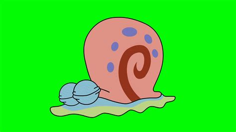 Spongebob - Sleeping Gary in green screen 1 by BerryViolet on DeviantArt