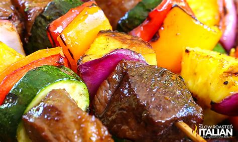 Grilled Hawaiian Beef Kabobs