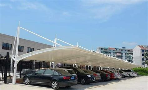 White Modular Mild Steel Car Parking Shed At Rs Sq Ft In Indore