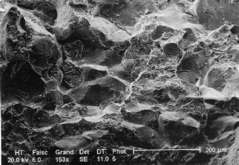 A Micrograph Showing Fracture Mechanism During Impact Fracture