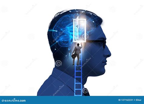 The Businessman Opening Door To Artificial Intelligence Stock Image