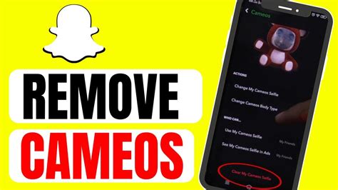 How To Remove Cameos On Snapchat Youtube