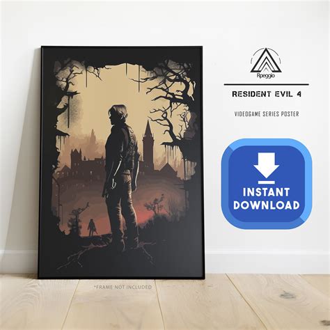 Resident Evil 4 Poster DIGITAL DOWNLOAD Wall Decor Fan Art Prints Video ...