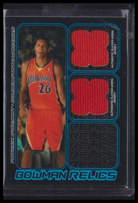 2006 07 Bowman BDR PO Patrick O Bryant Relics Dual 249 Golden State