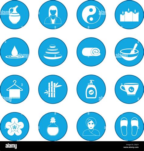 Spa Icon Blue Stock Vector Image Art Alamy