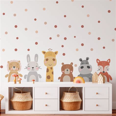 Adesivo De Parede Infantil Animais Safari Boho Shopee Brasil