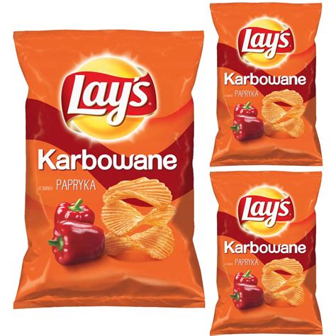 Chipsy Lays Karbowane Papryka 3 X 130g 12610587935 Oficjalne