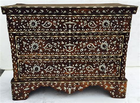 Syrian inlay mother of pearl cabinet – Syrian mother of pearl furniture