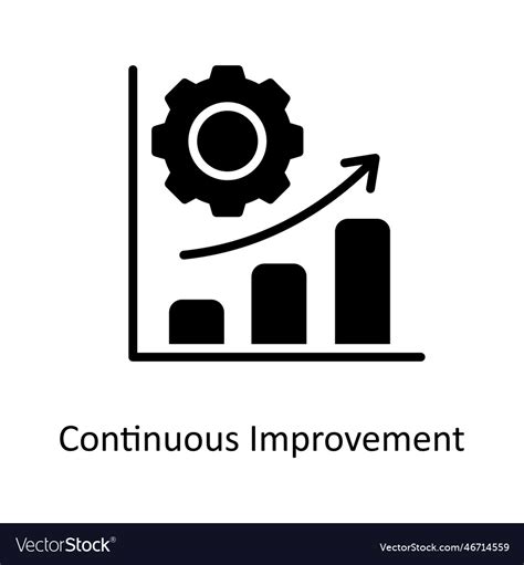 Continuous Improvement Solid Icons Simple Vector Image