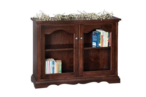 Small Bookcase with Glass Doors from DutchCrafters Amish Furniture