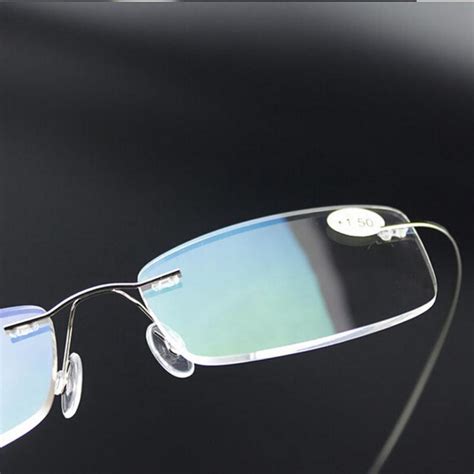 Buy Rimless Glasses Men Eyeglasses Memory Titanium Spectacles Frame At