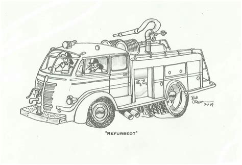 Pin By Lieutenant 107 On Fire Trucks Drawings Fire Truck Drawing