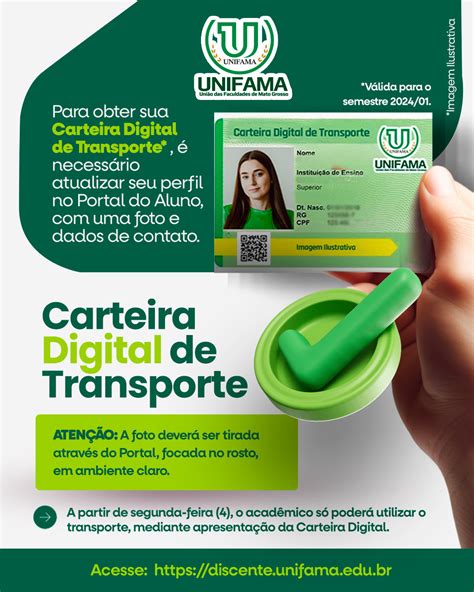 Carteira Digital De Transporte Da Faculdade Unifama J Est Dispon Vel