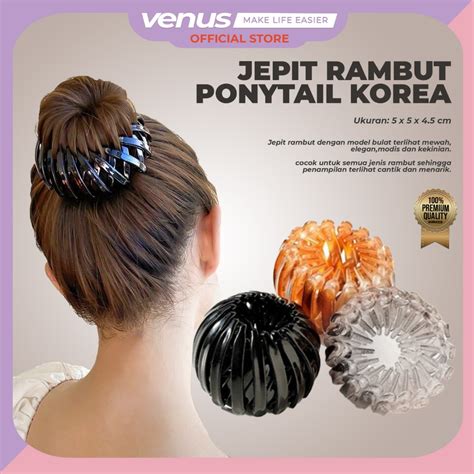 Jual VENUSJKT Jepit Ikat Rambut Ponytail Cepol Korea Sanggul Rambut